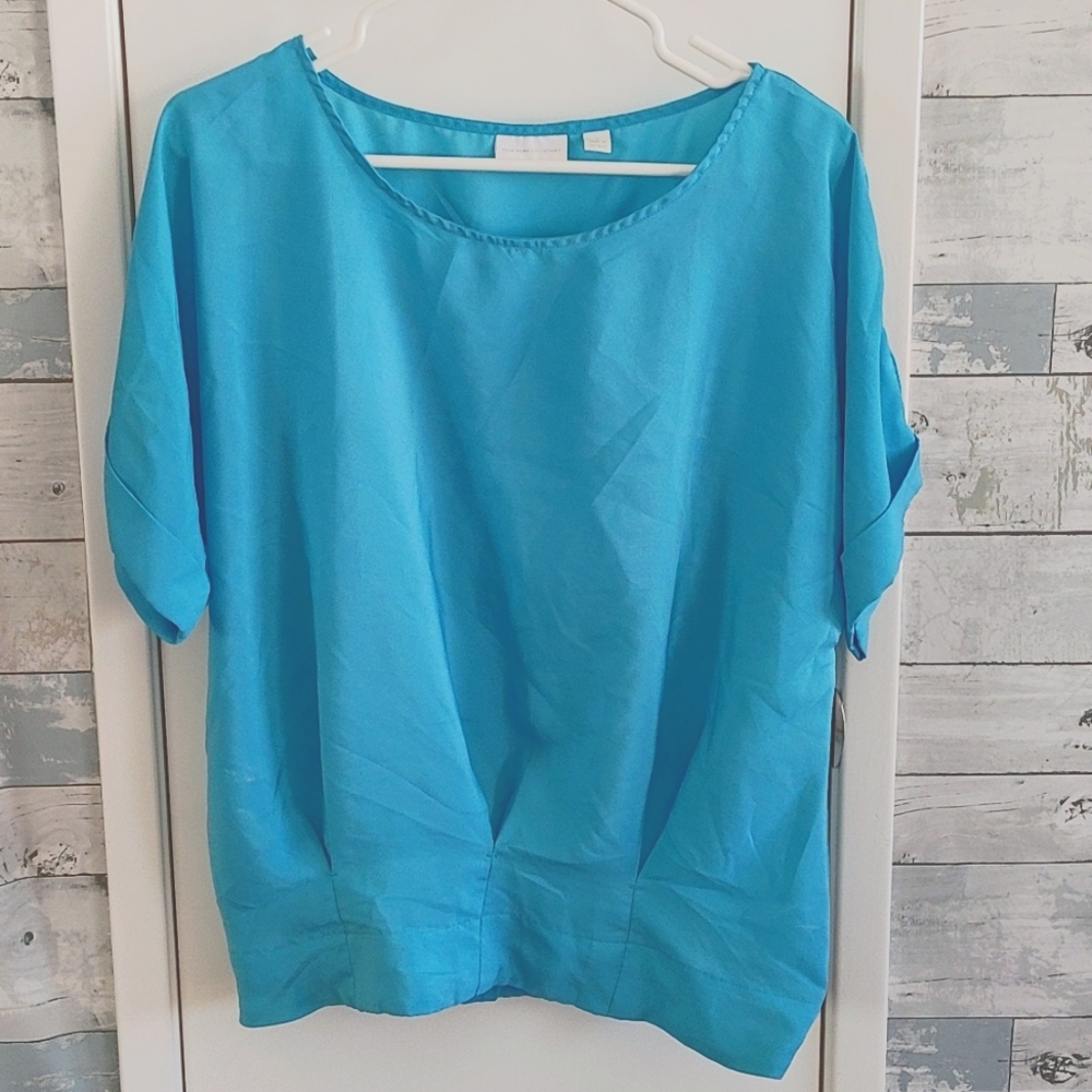 New York and Co Turquoise Medium Blouse